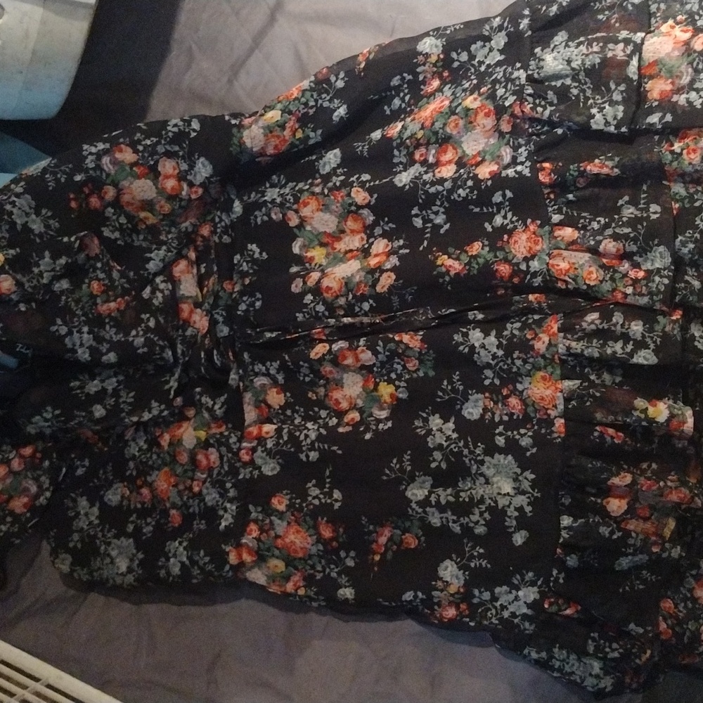 Black flowery dress